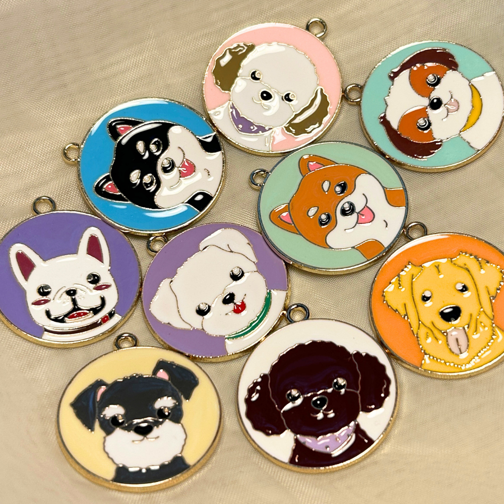 Cute Dog Chain - Attached to a black chain