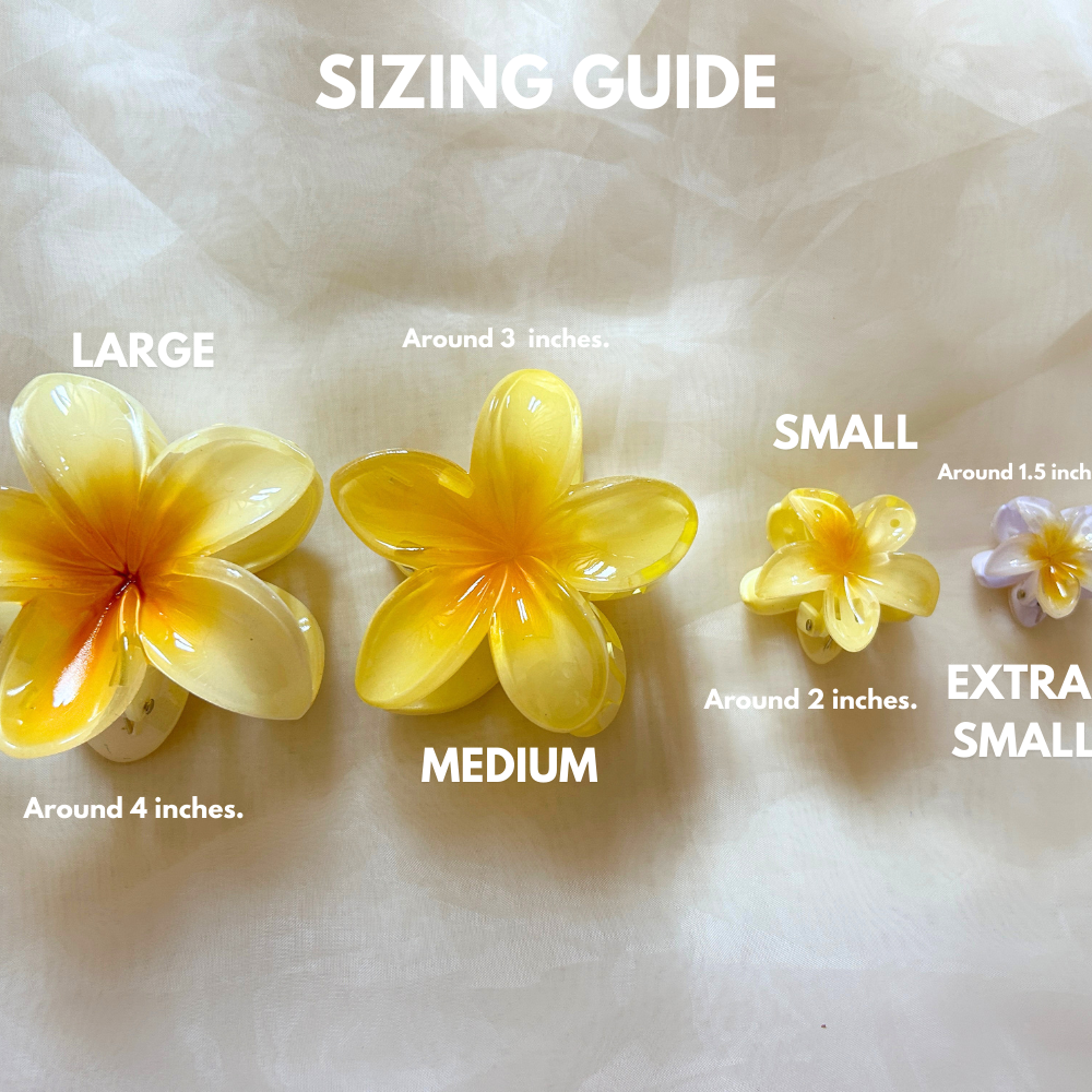Yellow Flower Claw Clip - Extra Small
