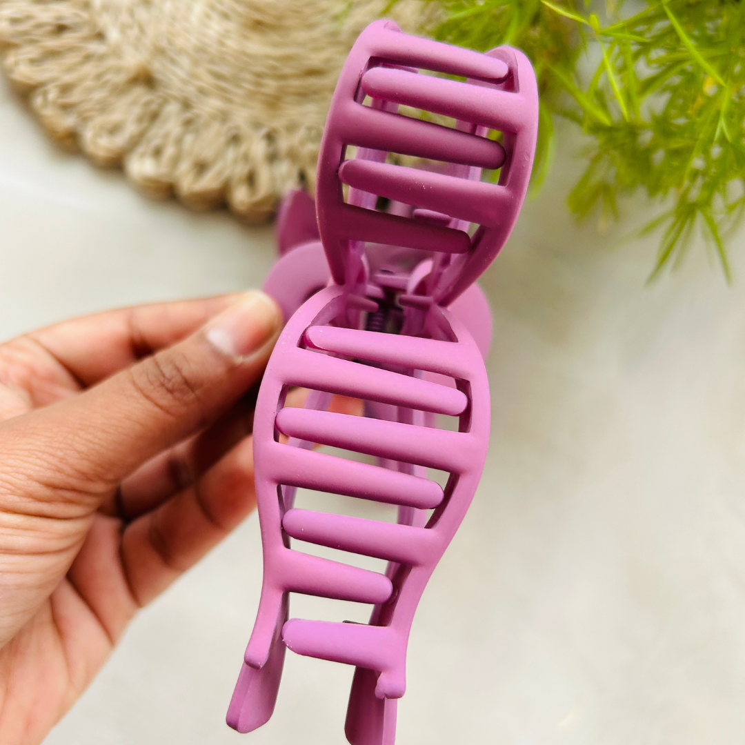 Bow Claw Clip - Large - Mauve
