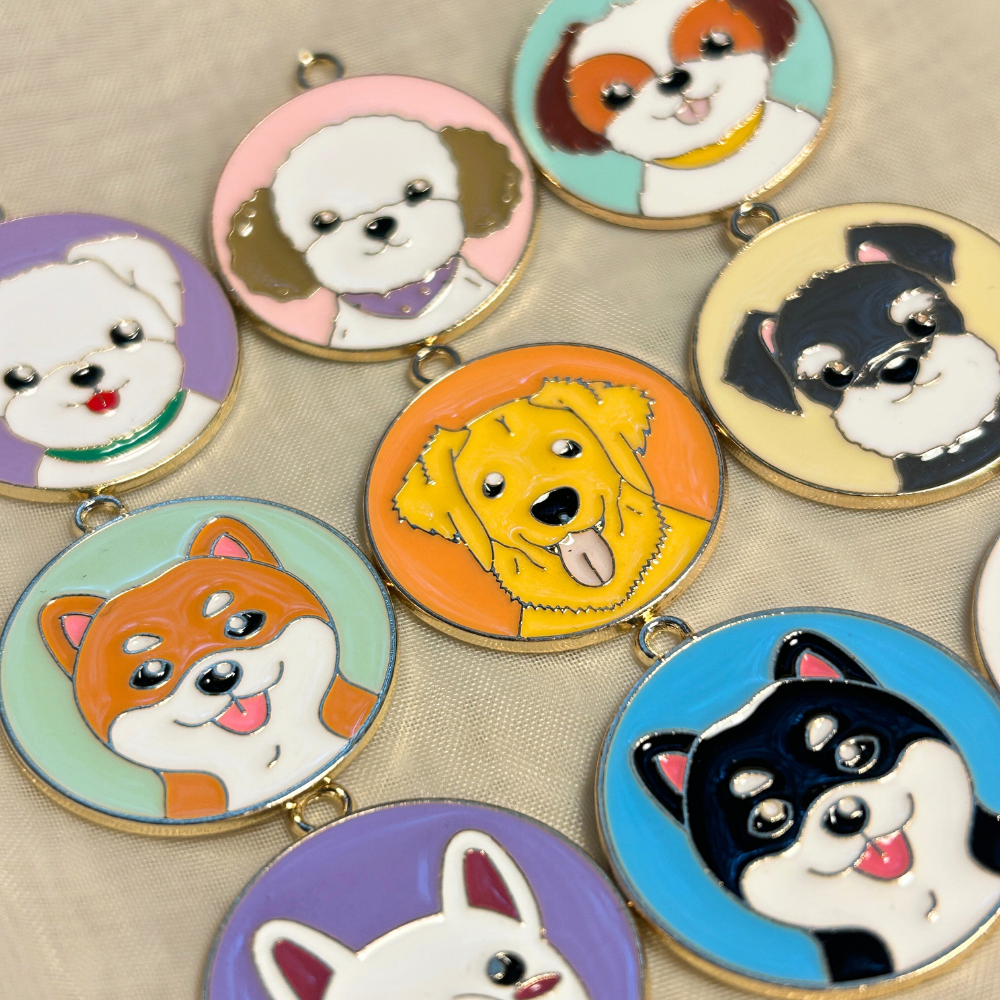 Cute Dog Chain - Attached to a black chain