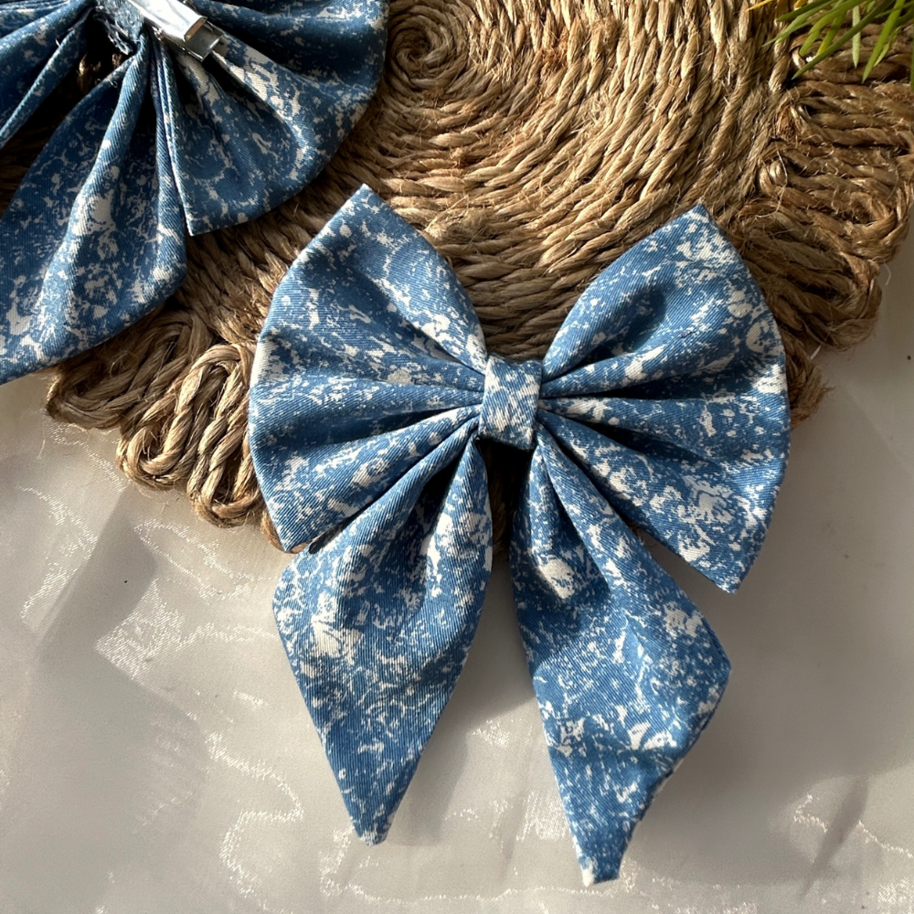 Blue Ink Prints Pigtail Bow