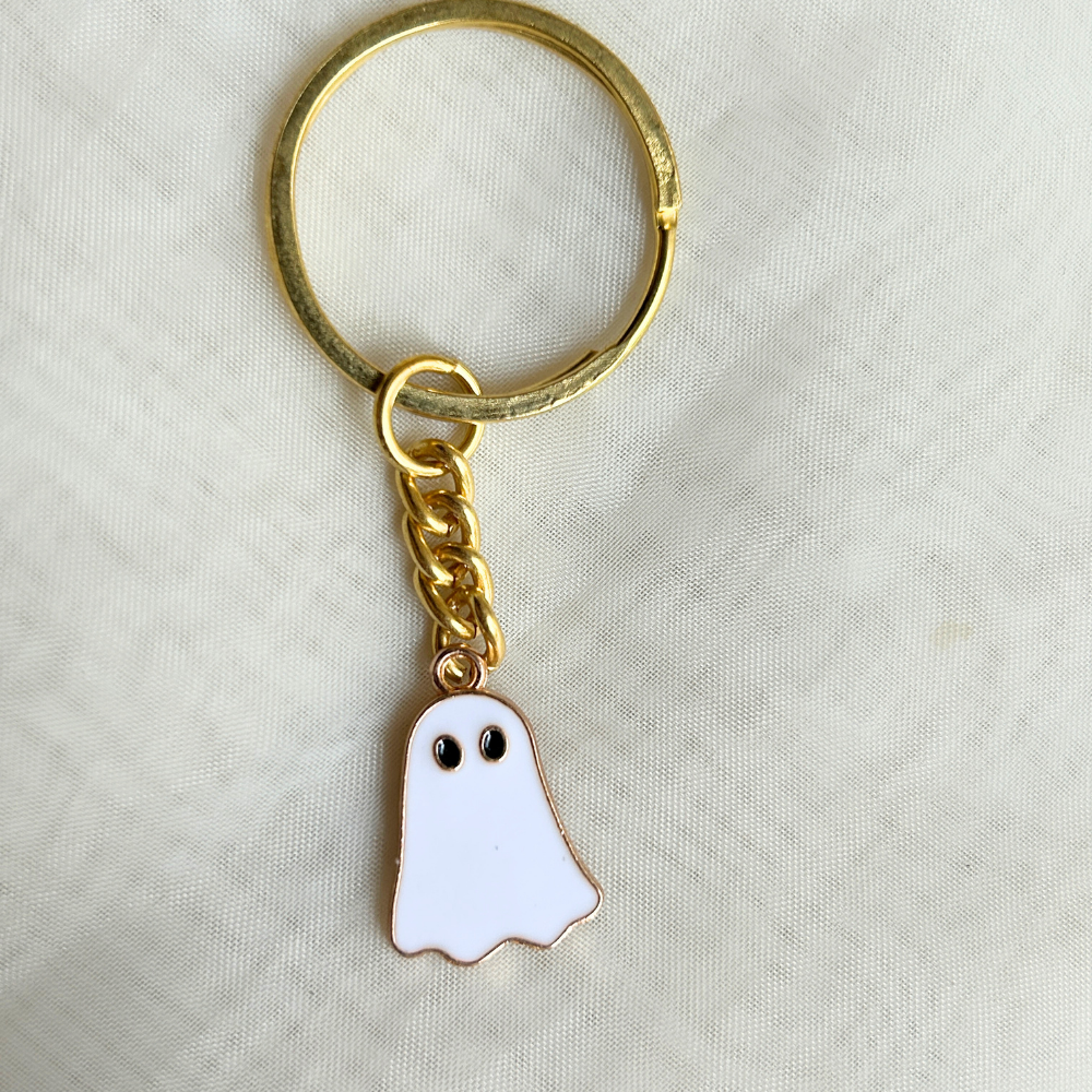 Ghost Keychain - Black/ White