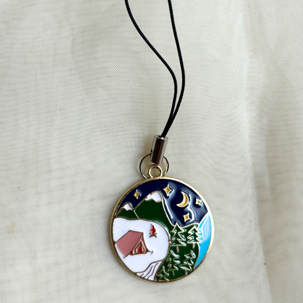 Mountains during Day/ Night Phone Charms