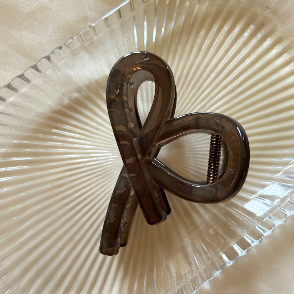 Dark Brown Twisted Claw Clip