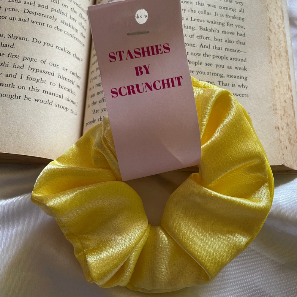 Yellow Zipper Scrunchie