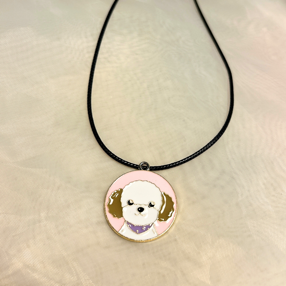 Cute Dog Chain - Attached to a black chain