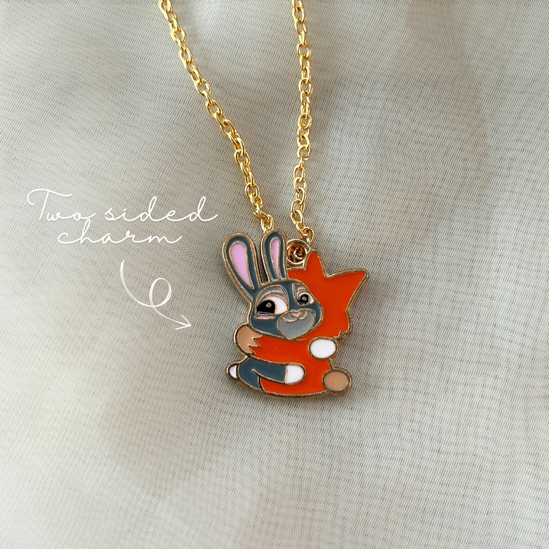 Zootopia Fox and Rabbit Two Sided Charm Chain