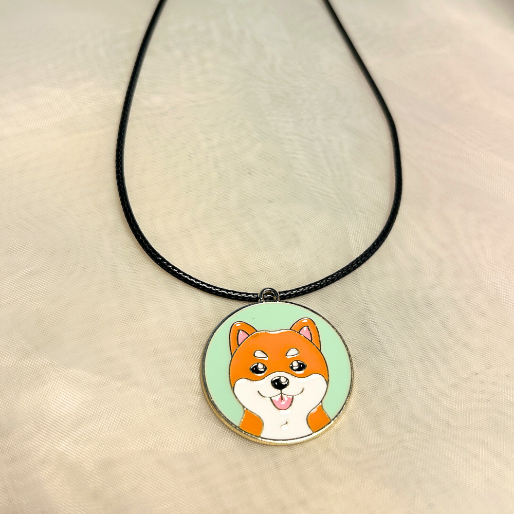 Cute Dog Chain - Attached to a black chain
