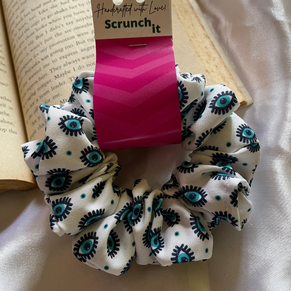 Evil Eye Print Scrunchie