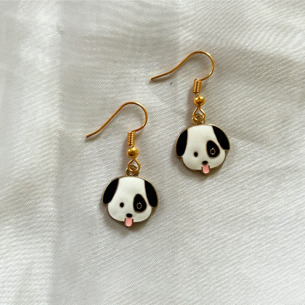 Puppy face Earring - Black