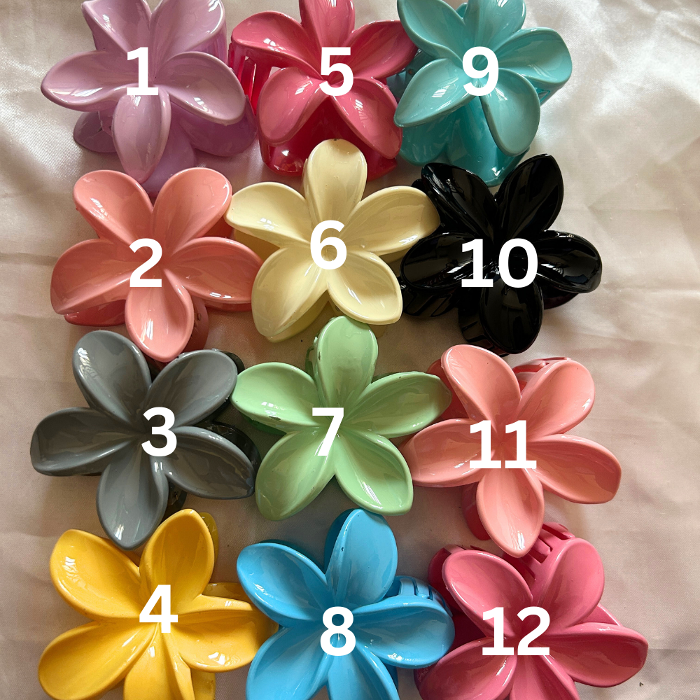 Flower Claw Clip - Medium - Pastel Colors