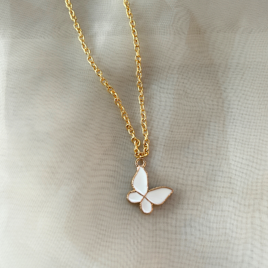 White Butterfly Chain