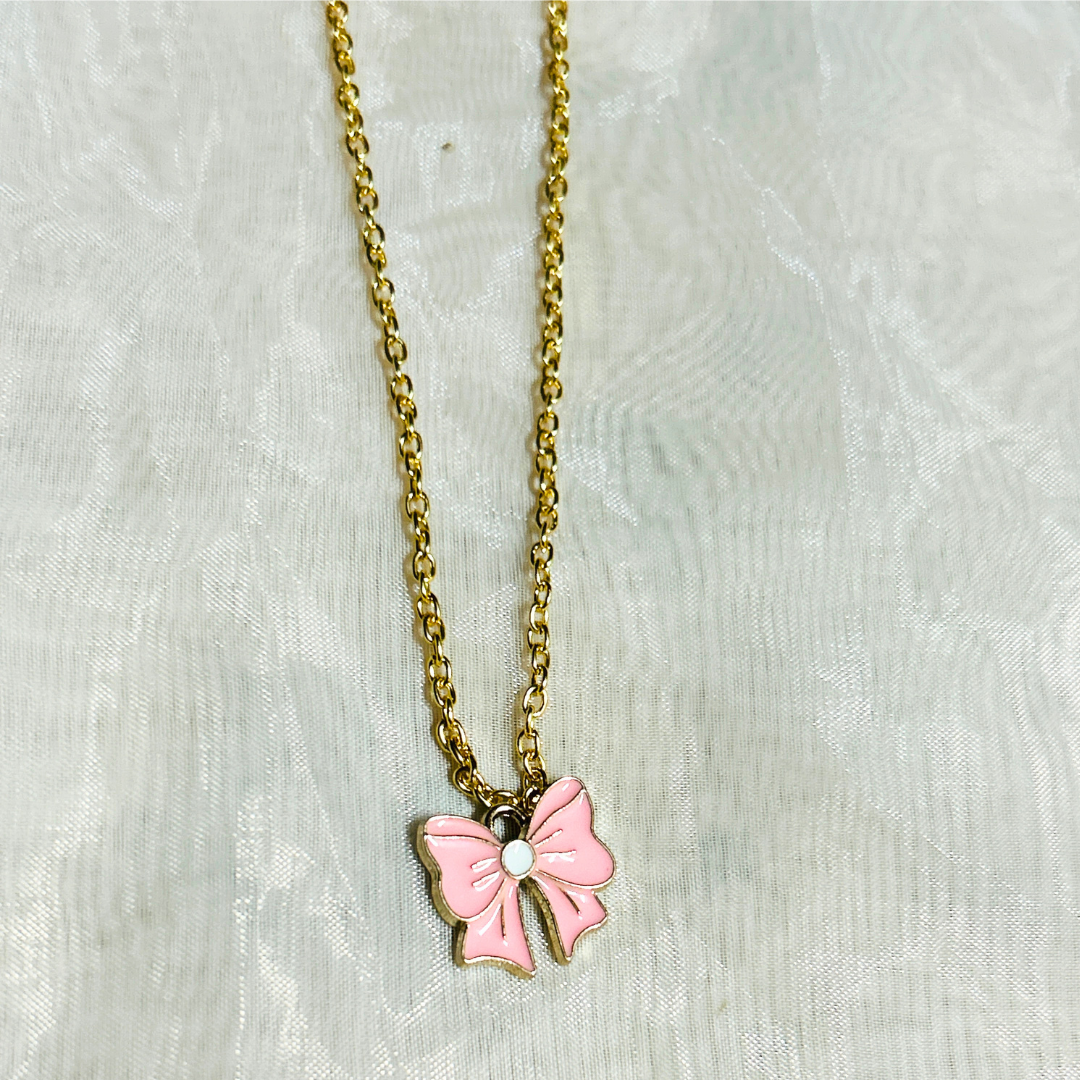 Pink Bow Chain