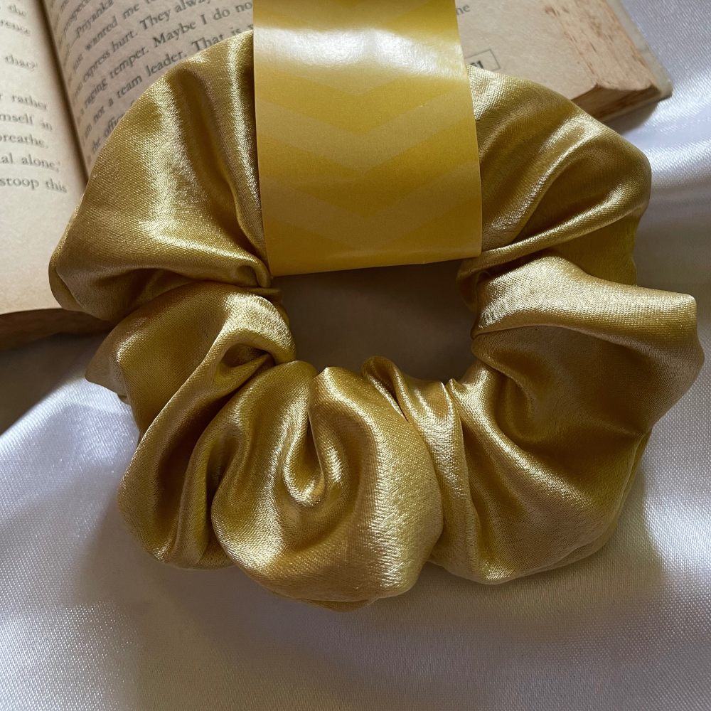 Gold Zipper Scrunchie