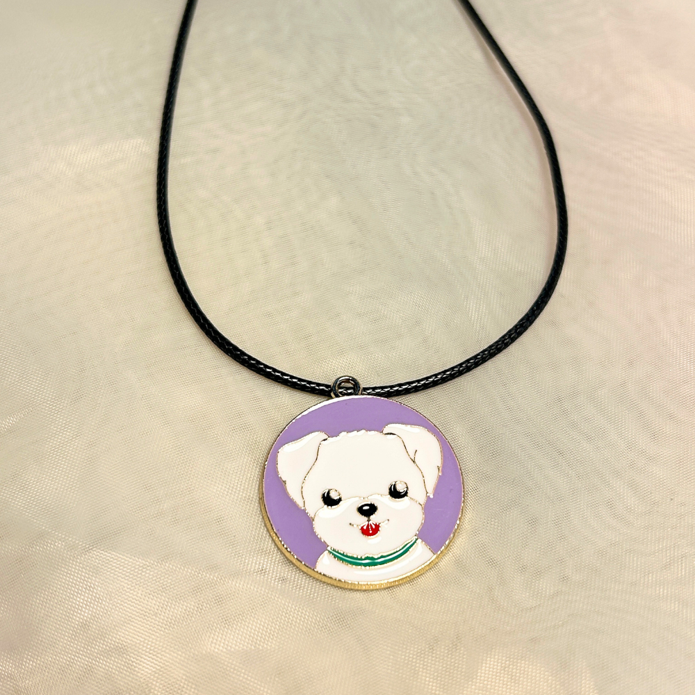 Cute Dog Chain - Attached to a black chain