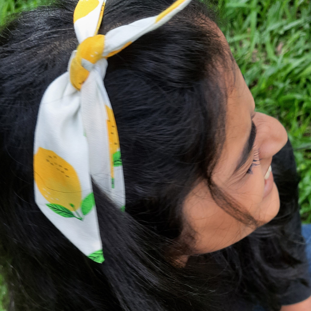 Lemon Print TIY Headband