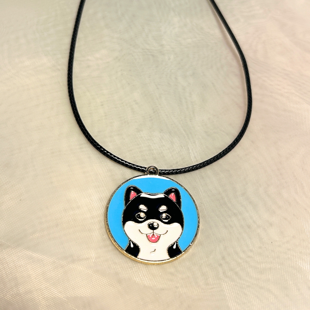 Cute Dog Chain - Attached to a black chain