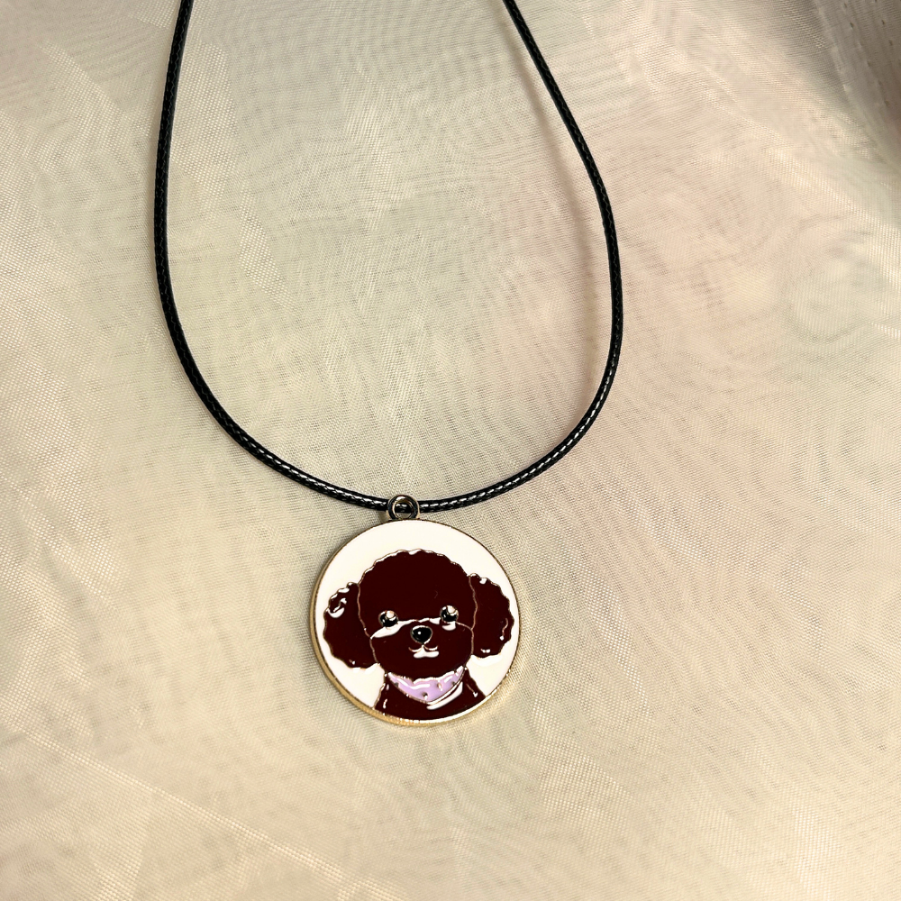 Cute Dog Chain - Attached to a black chain