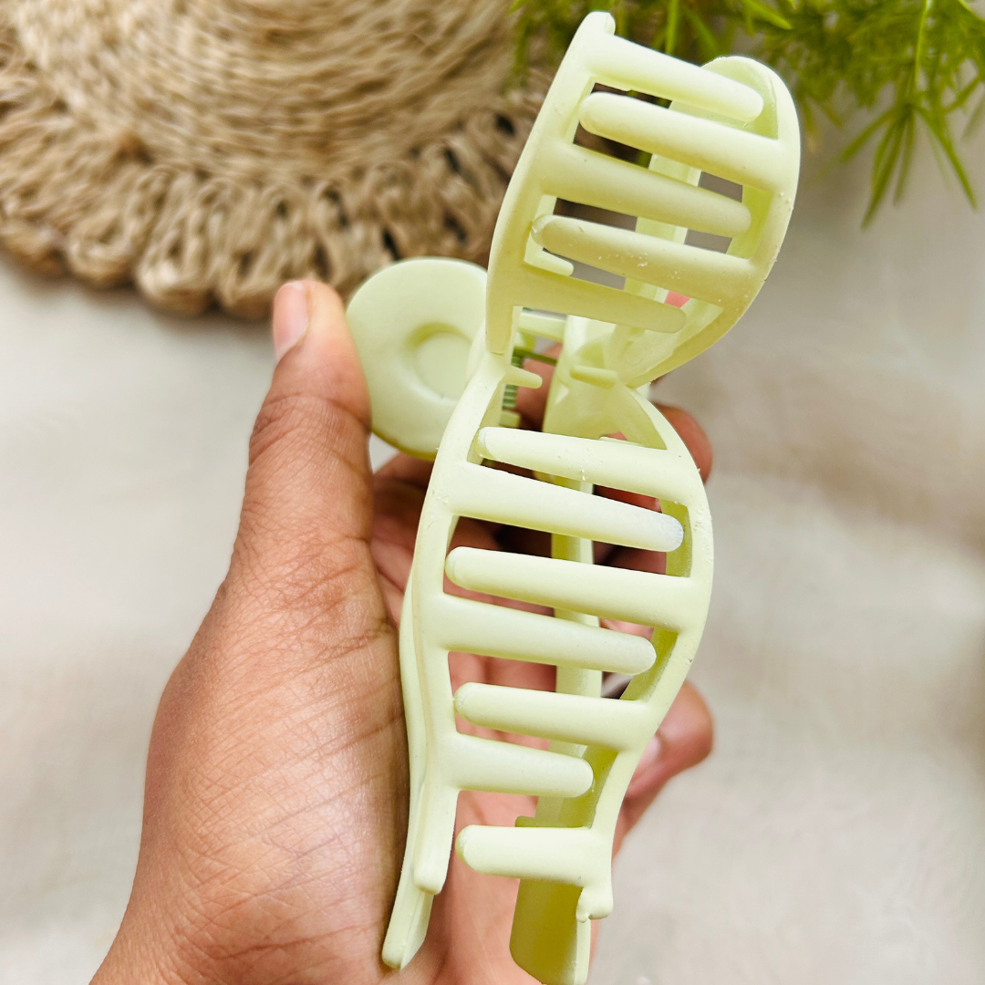 Bow Claw Clip - Large - Bright Green