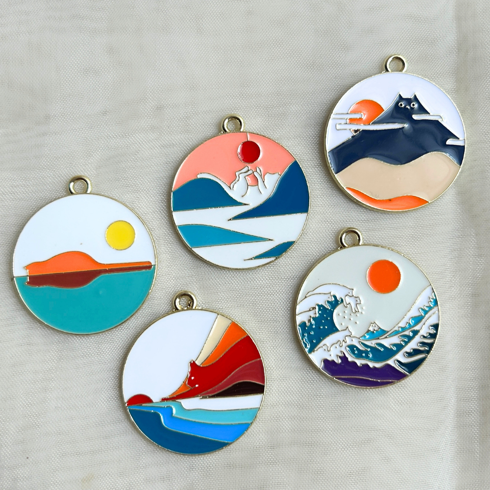 Nature Themed Phone Charms - Mountains/ Sunrise / Beach/ Ocean