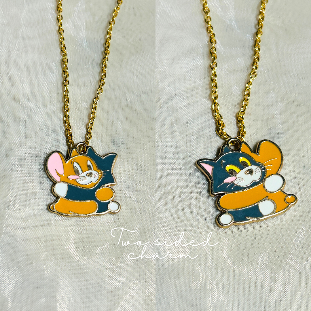 Tom and Jerry Two Sided Charm Chain