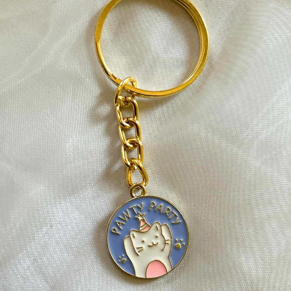 Pawty Party Keychain