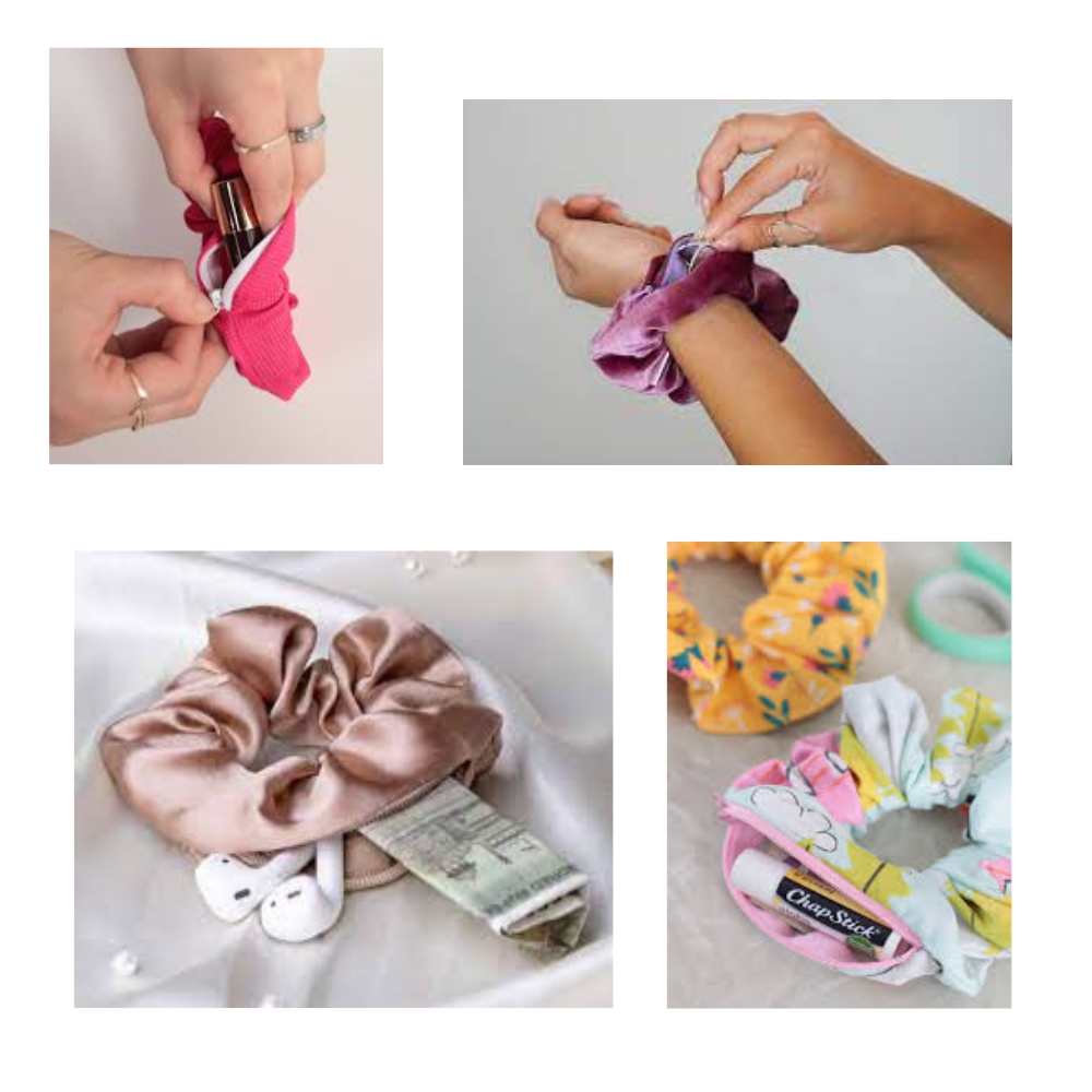 Wine Zipper Scrunchie