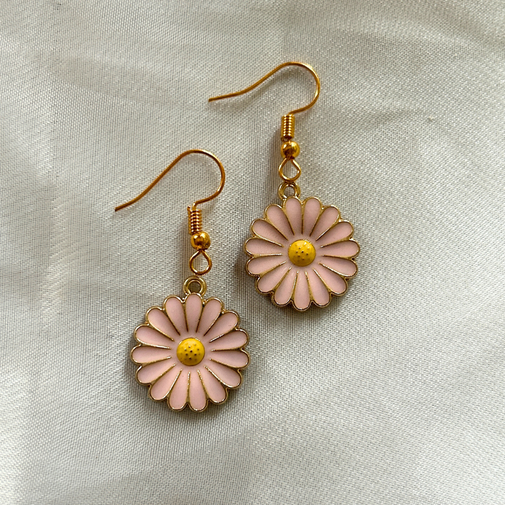 Daisy Earrings - Pink