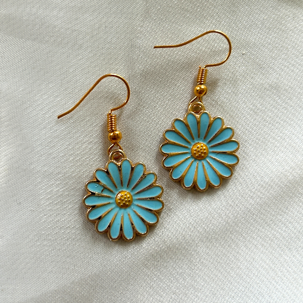 Daisy Earrings - Blue