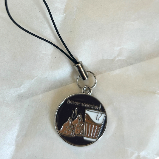 Chai and Samosa - Better Together - Black - Phone Charm