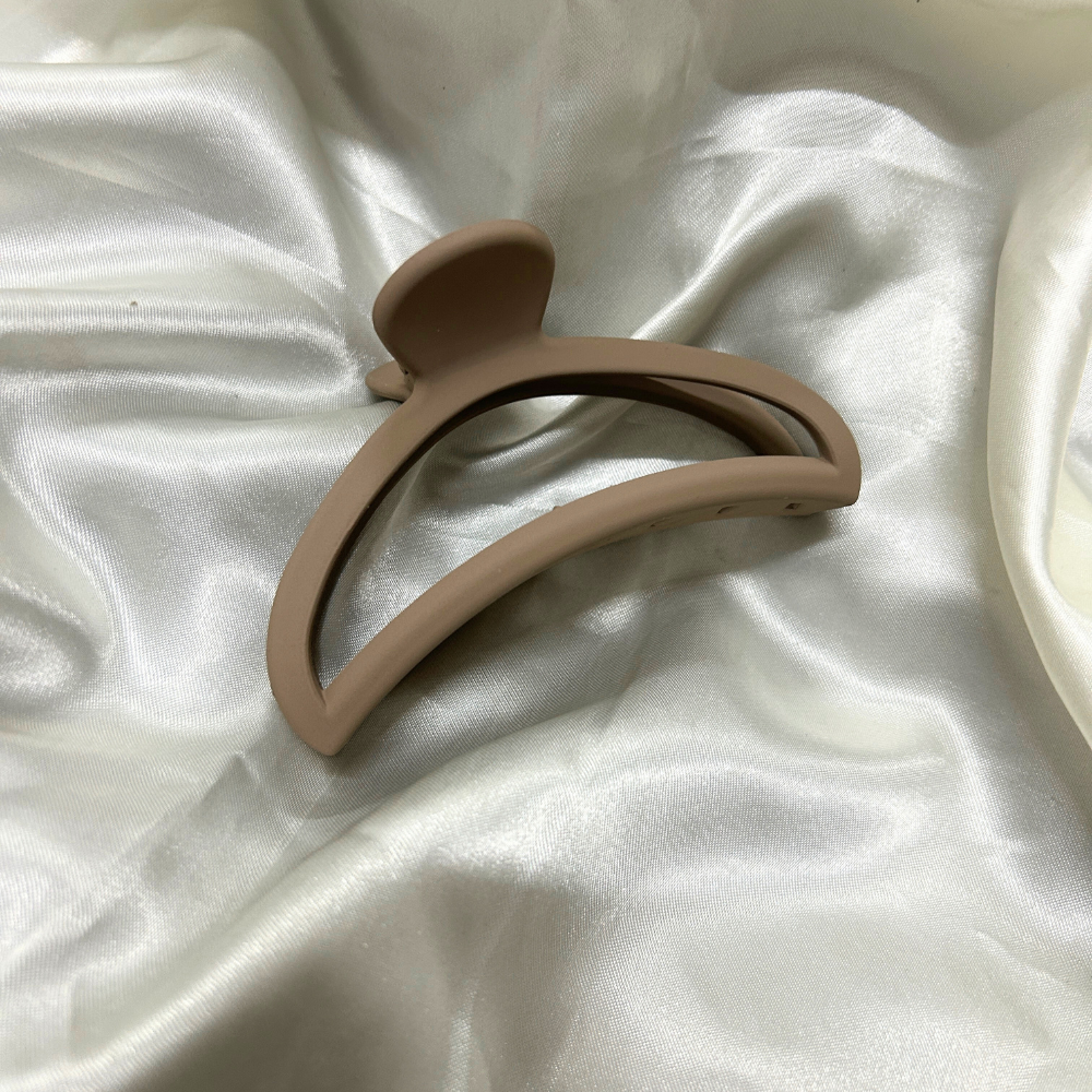 Semi Circle Claw Clip - Brown