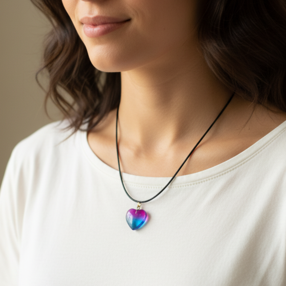 Heart Chain - Pink and Blue