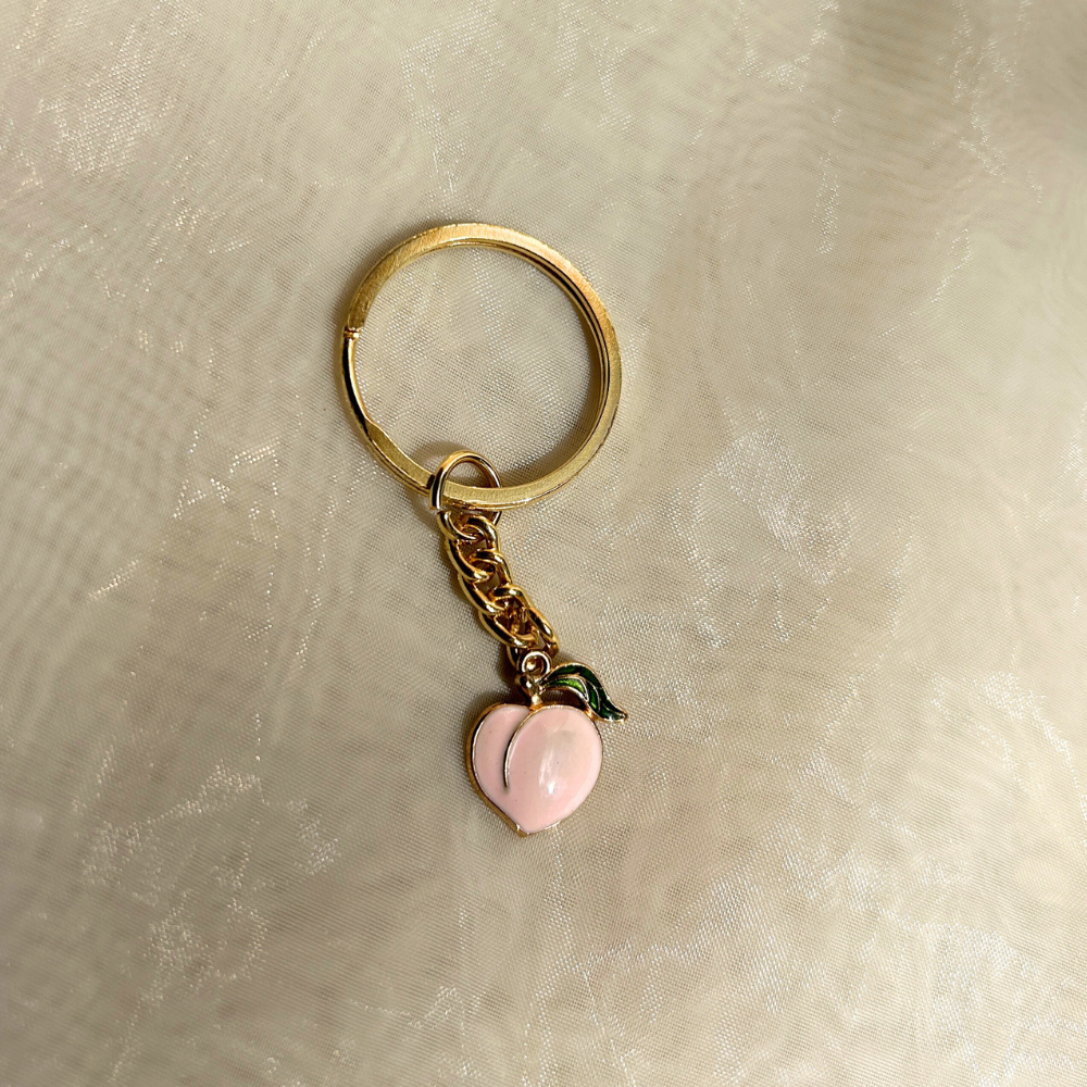 Peach Keychain