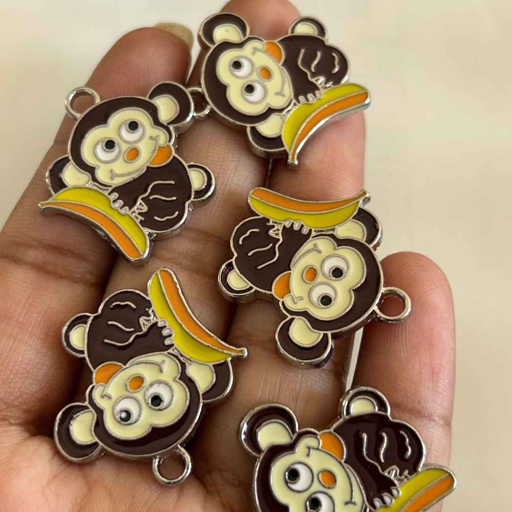 Monkey With a Banana Phone Charm