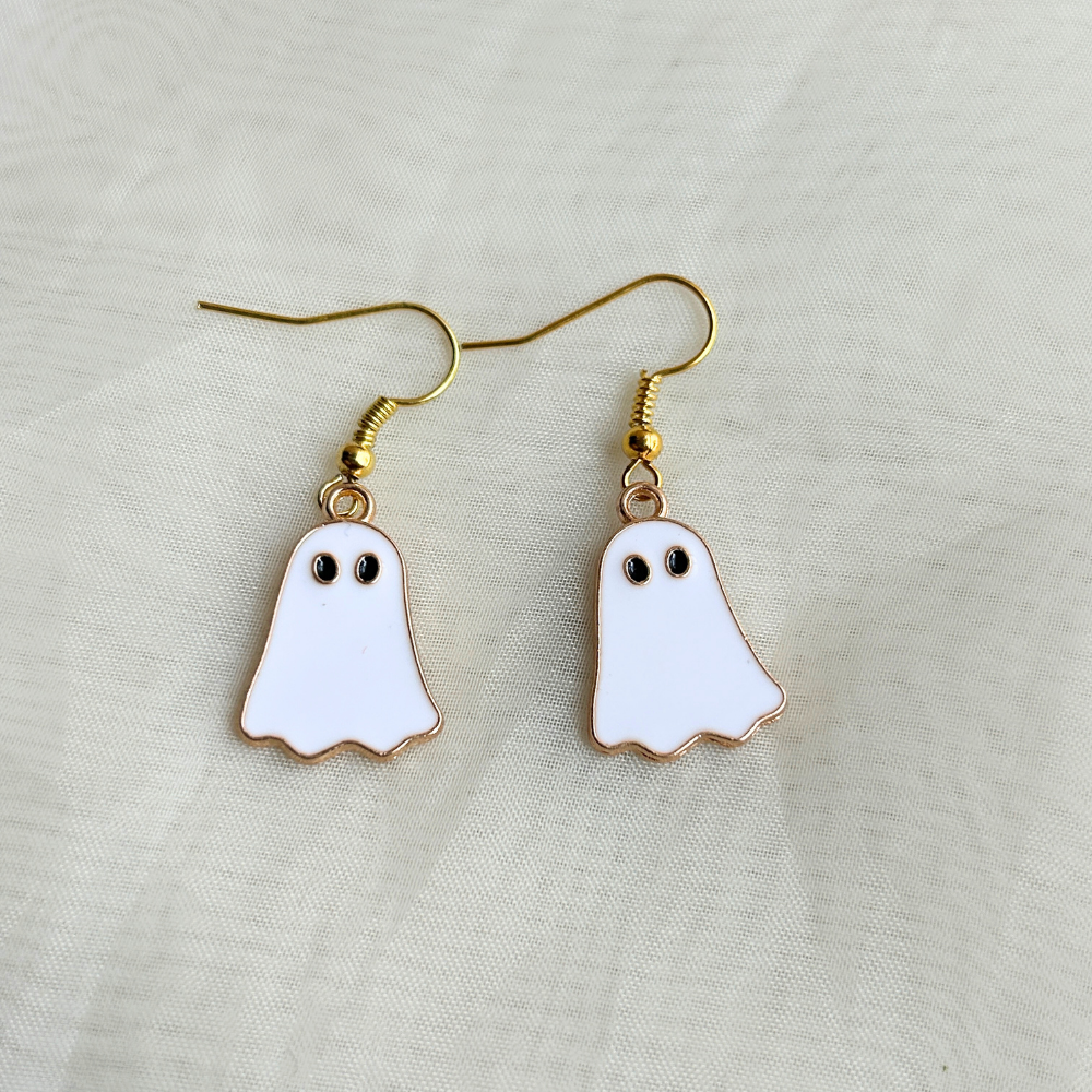 Ghost Earrings - Black/White