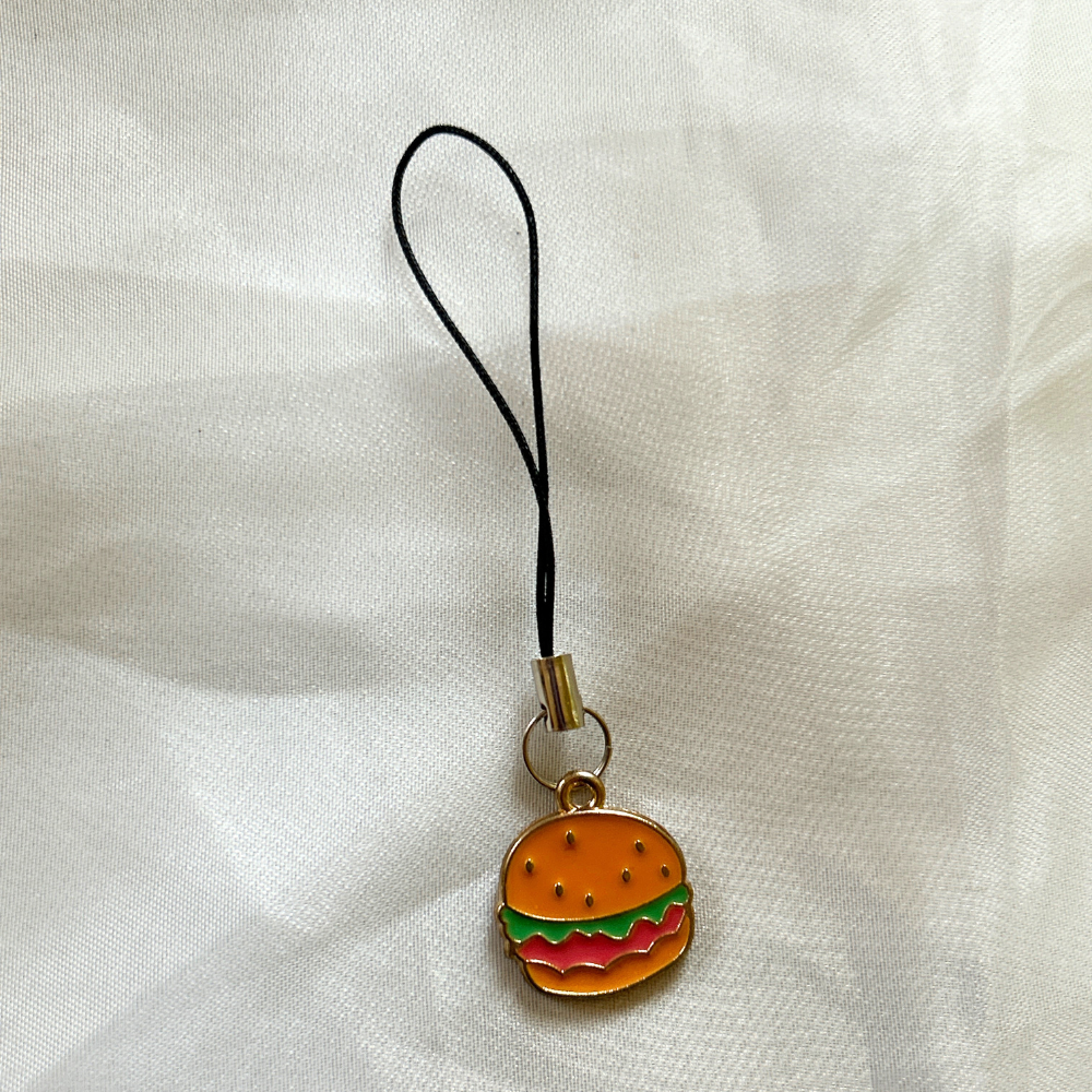 Burger Phone Charm