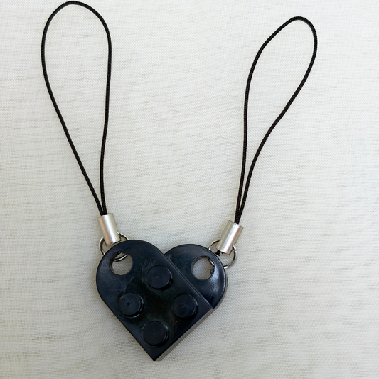 Lego Heart Couple Keychain - Set of 2 Keychains (Black)