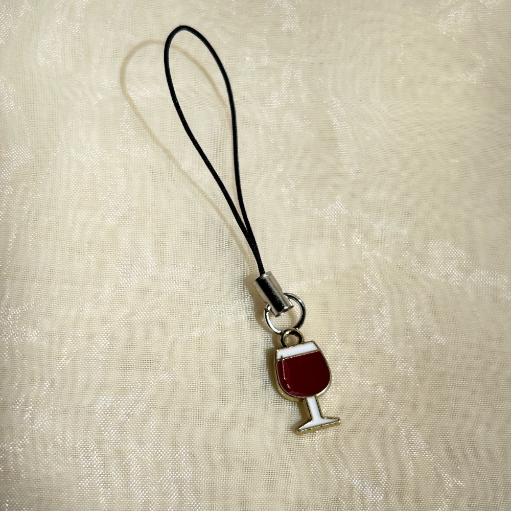 Wine Glass Phone Charm