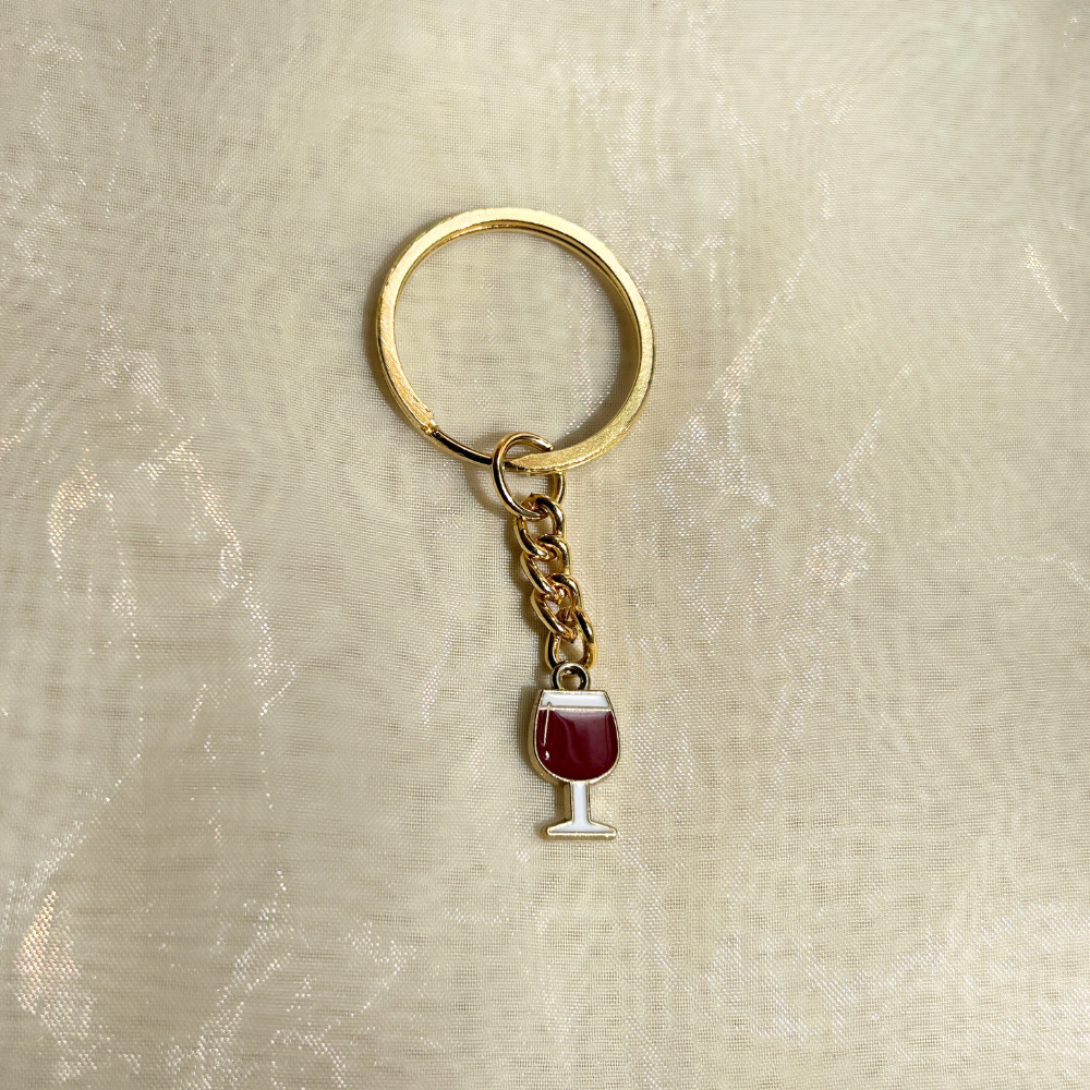 Wine Glass Keychain