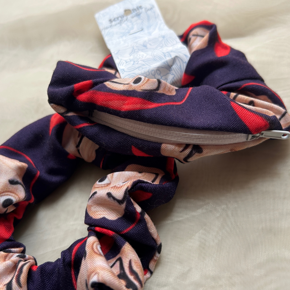 Money Heist Zipper Scrunchie