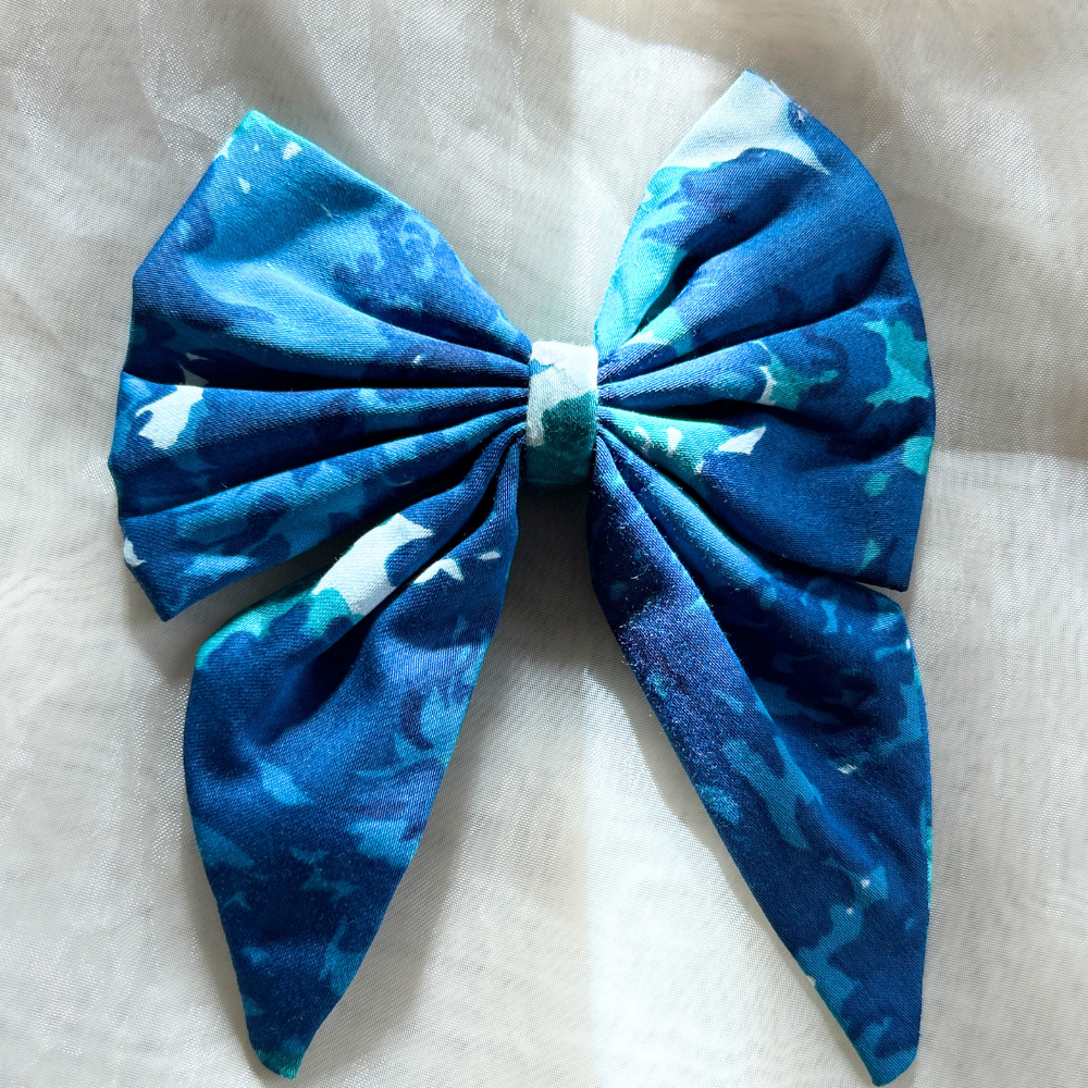 Blue Prints Pigtail Bow