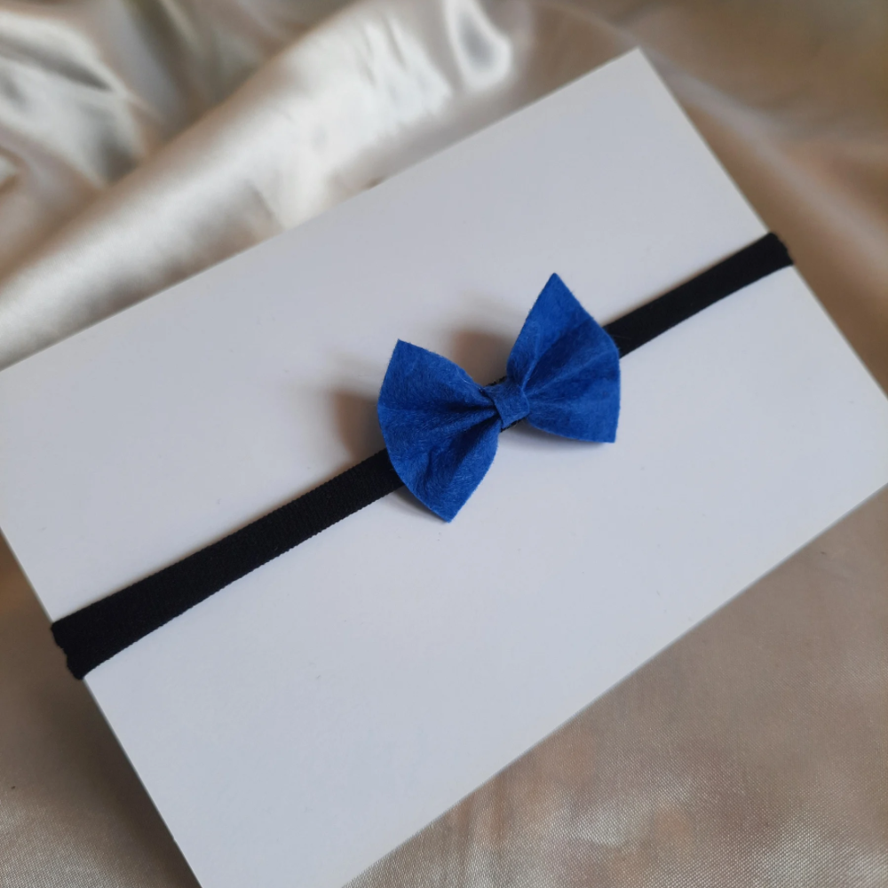 Blue Felt Micro Bow
