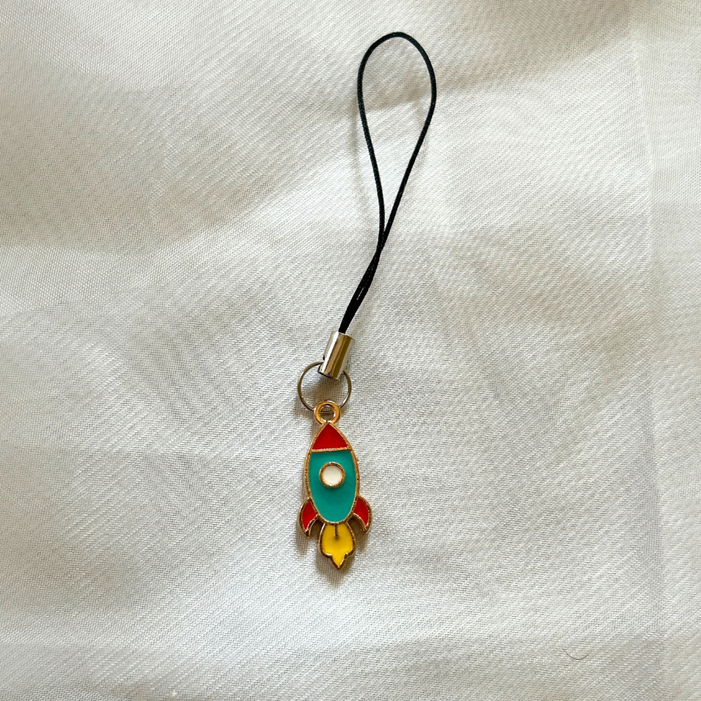 Mini Rocket Phone Charm