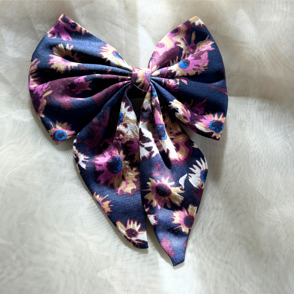 Blue Prints Pigtail Bow