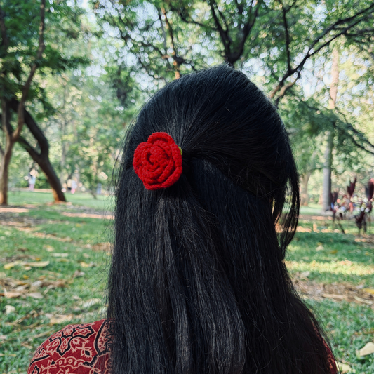 Rose Crochet Hairtie