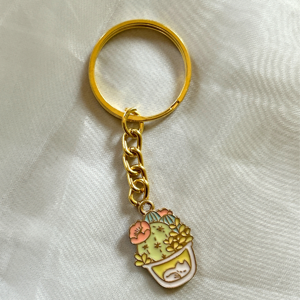 Pastel Plant Keychain