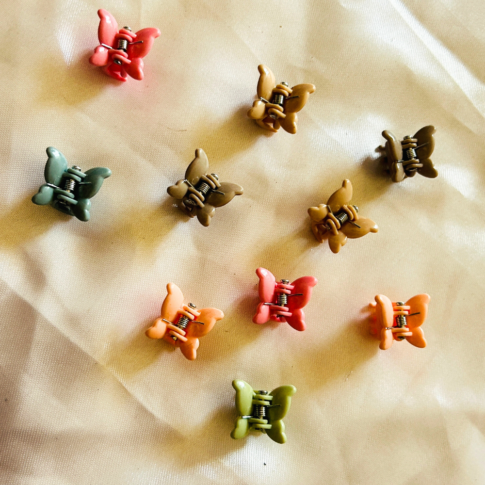 Mini Claw Clips - Set of 10 @ Rs.100