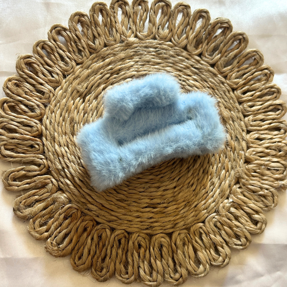 Rectangle Fur Claw Clip - Large
