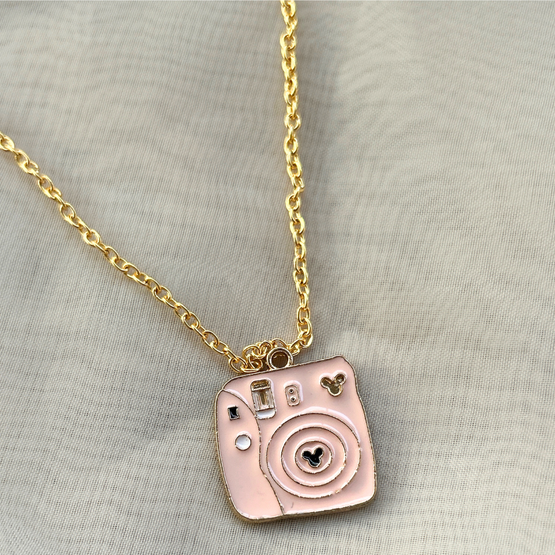 Pink Polaroid Camera Chain