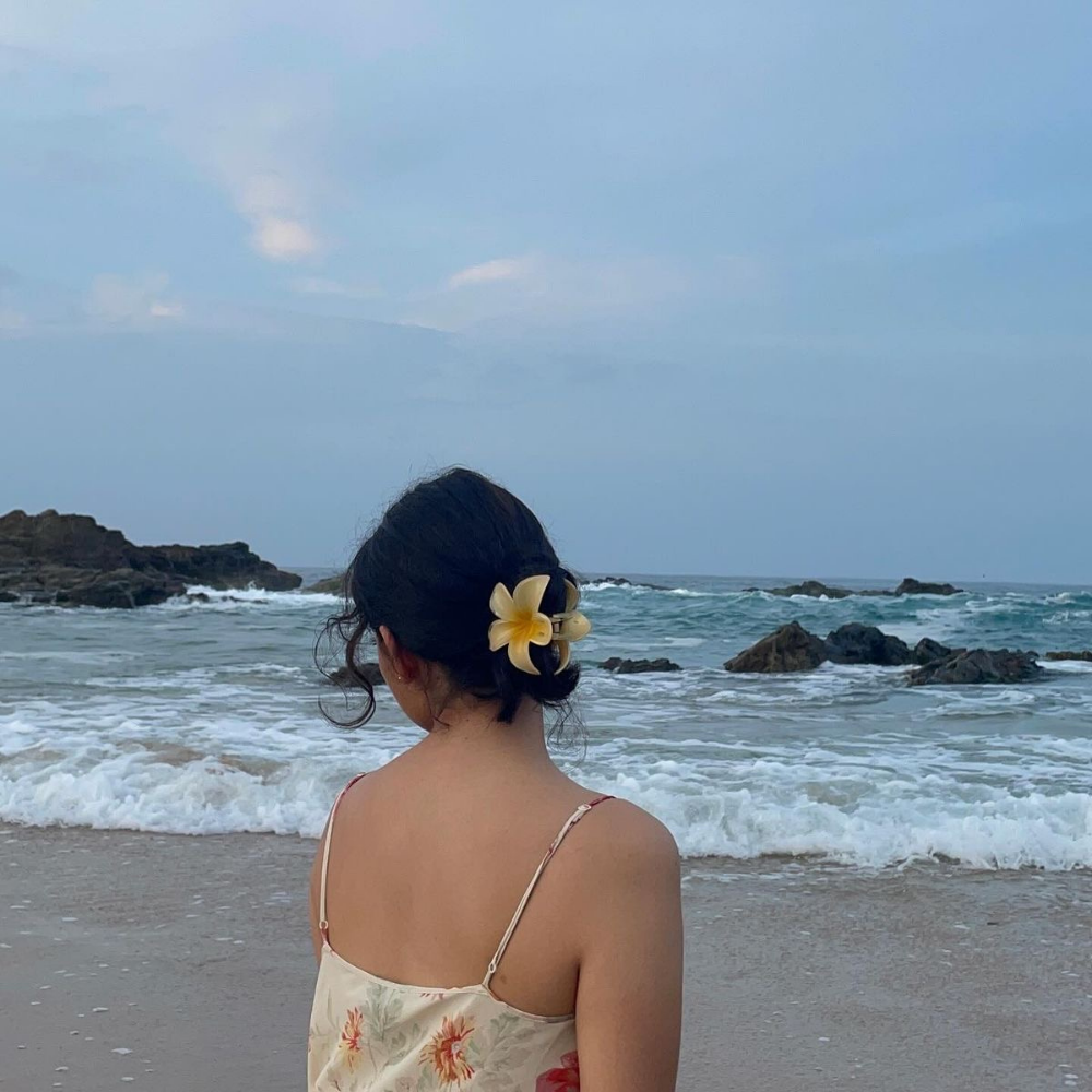 Yellow Flower Claw Clip - Large